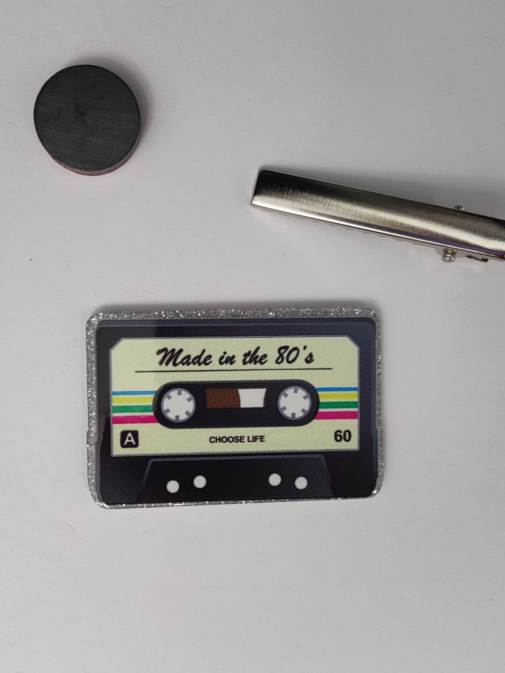 Custom Handmade Character Magnet or Hair Clip- Made In The 80s$